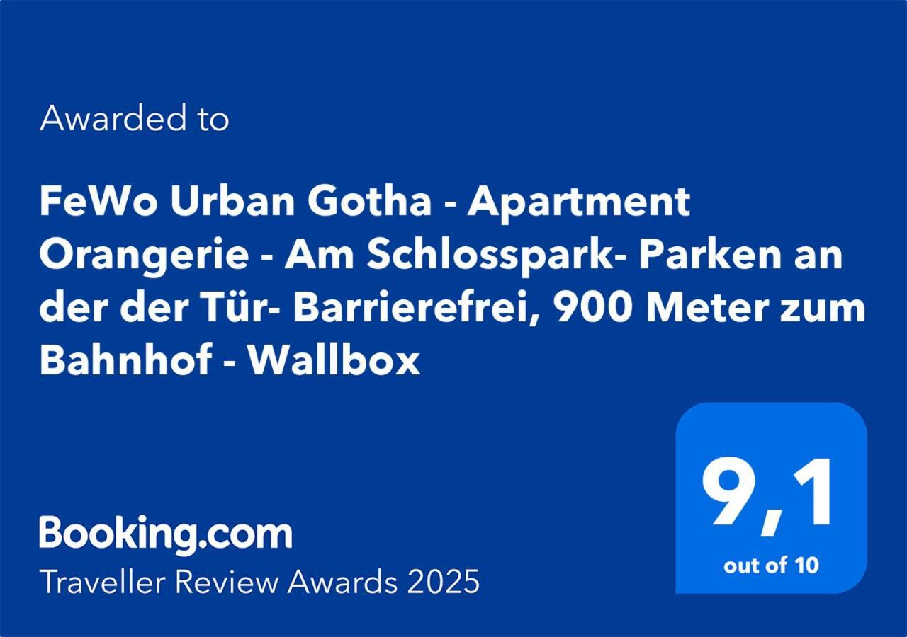 Fewo Urban Gotha - Apartment Orangerie - Am Schlosspark- Parken An Der Der Tuer- Barrierefrei, 900 Meter Zum Bahnhof - Wallbox Kültér fotó